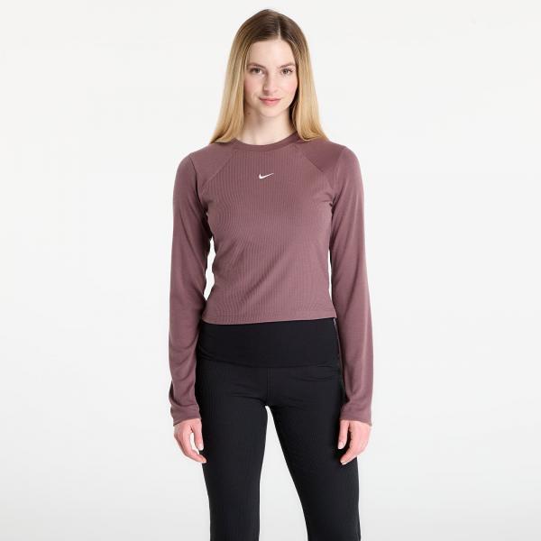 Tričko Nike Sportswear Chill Knit Women's Tight Long-Sleeve Ribbed Top Tattoo/ Sail M