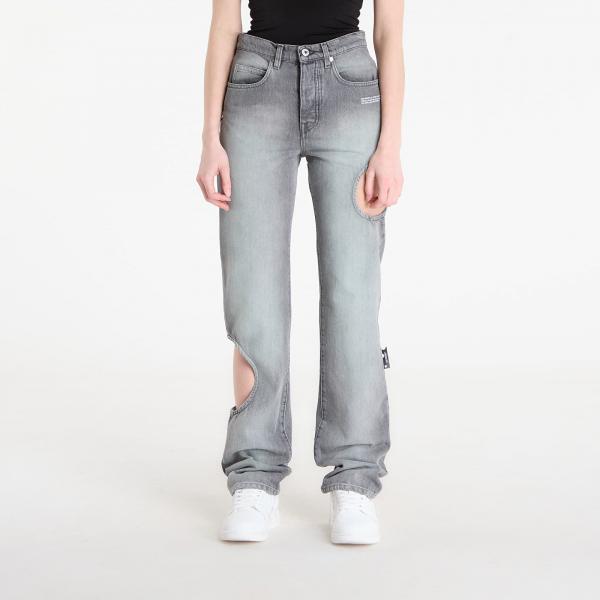 Džíny Off-White Spray New Meteor Denim Pants Grey Mint/ White 26