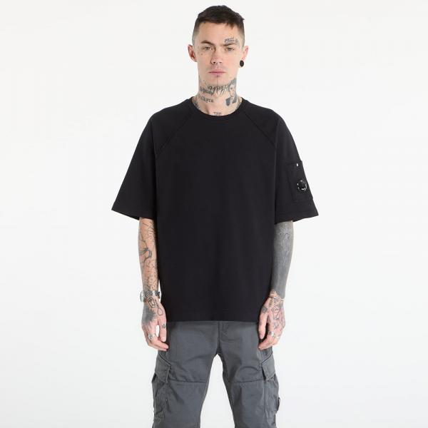 Tričko C.P. Company Light Fleece Short Sleeve Sweatshirt Black S