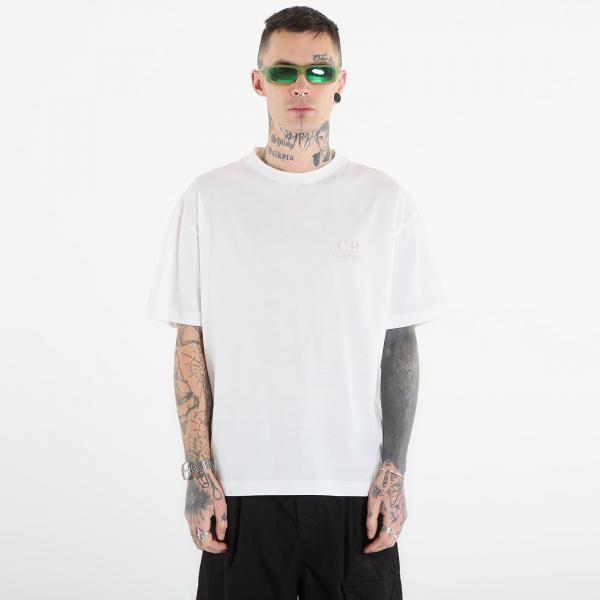Tričko C.P. Company 30/1 Jersey Short Sleeve Logo T-Shir Off White L