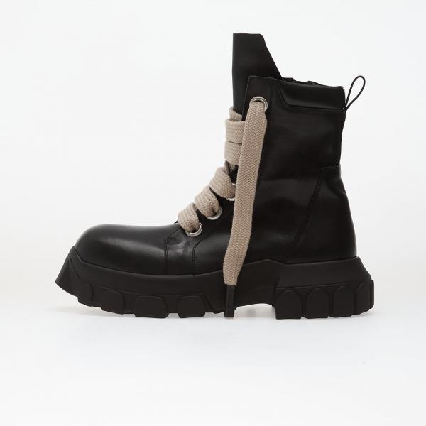 Tenisky Rick Owens Leather Boots - Jumbolace Army Bozo Tractor Black/ Black EUR 44