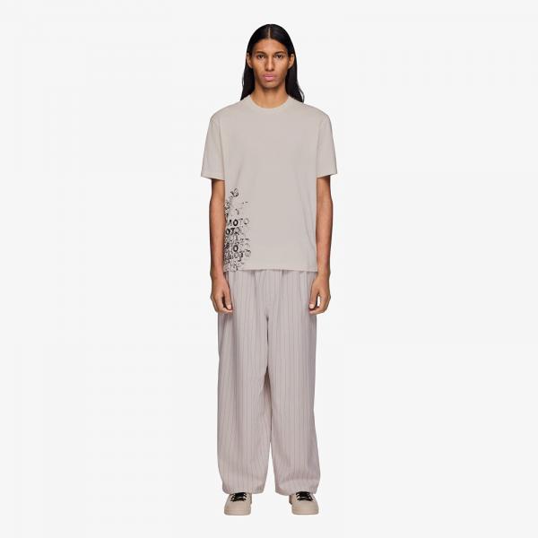 Kalhoty Y-3 Sport Uniform Pinstripe Track Trousers Chalk Pearl S