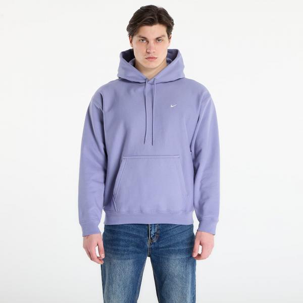 Mikina Nike Solo Swoosh Men's Pullover Hoodie Iron Purple/ White XS