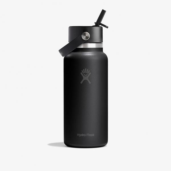 Láhev Hydro Flask 946ml Wide Flex Straw Cap Black Universal