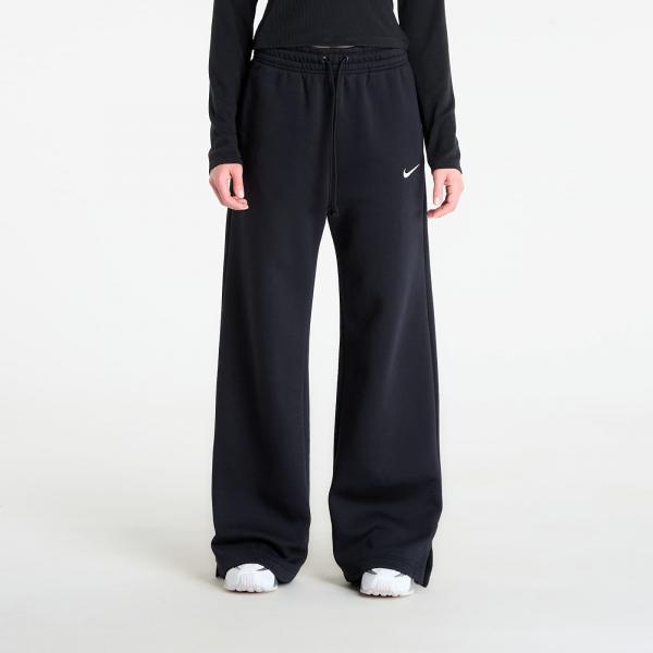 Tepláky Nike Sportswear Phoenix Fleece Women's High-Waisted Wide-Leg Pants Black/ Sail L