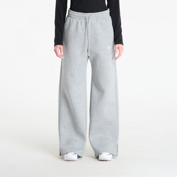 Tepláky Nike Sportswear Phoenix Fleece Women's High-Waisted Wide-Leg Pants Dk Grey Heather/ Sail XL