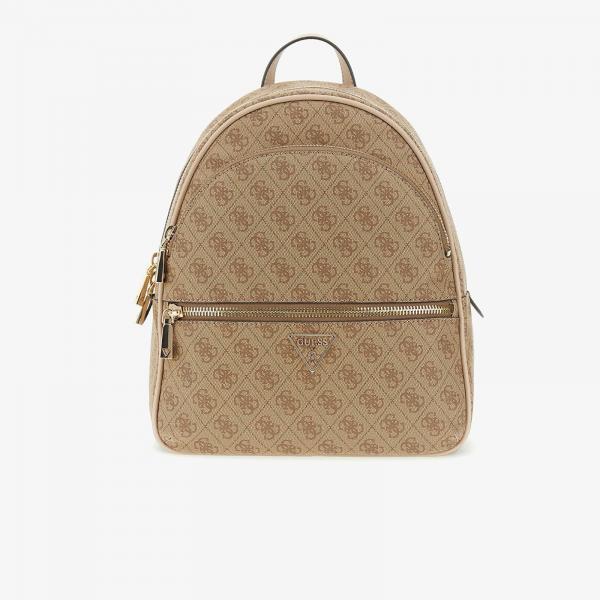 Batoh GUESS Manhattan II Large Backpack Latte Logo Universal