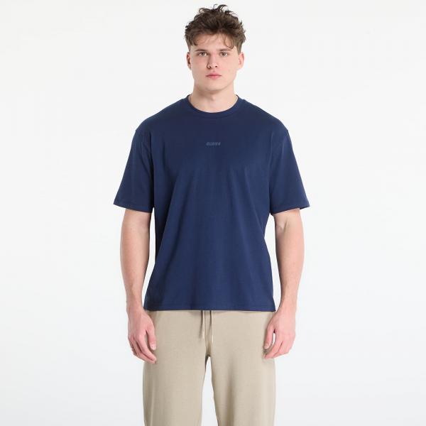 Tričko GUESS Giano Cn Ss T-Shirt Silk Blue L