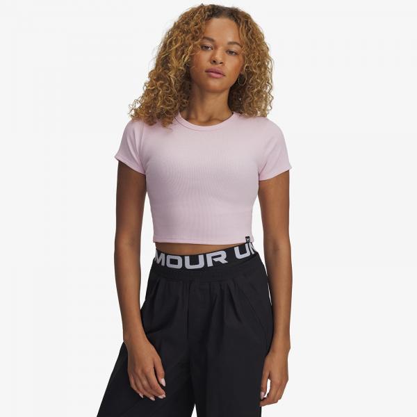Tričko Under Armour Rival Rib Baby Tee Pink M