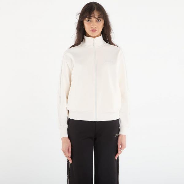 Mikina GUESS Octavia High Neck Full-Zip Sweat White Glam L