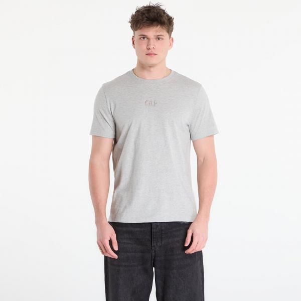 Tričko GAP V-Frch Mini Logo Tee Light Heather Grey S