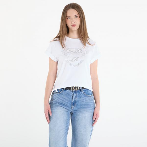 Tričko Guess Jeans Ss Cn La Stars Tee Pure White L