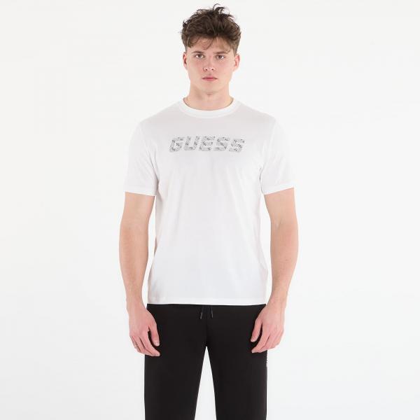 Tričko GUESS Maska Cn Ss T-Shirt Salt White XL