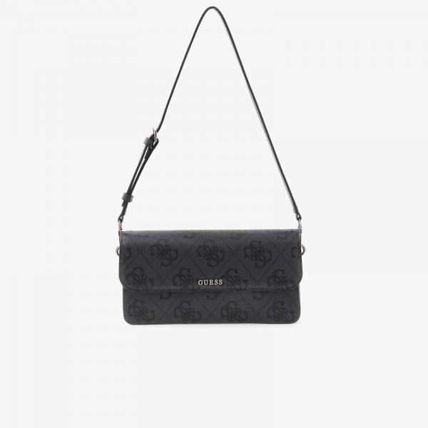 Kabelka GUESS Sadie Flap Shoulder Bag Coal Logo Universal