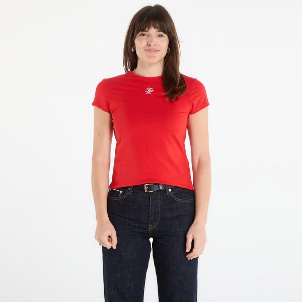 Tričko Tommy Hilfiger Script Slim Ss Tee Fireworks S