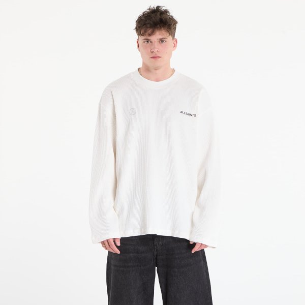 Mikina AllSaints Emblem Ls Crew Cottage White L