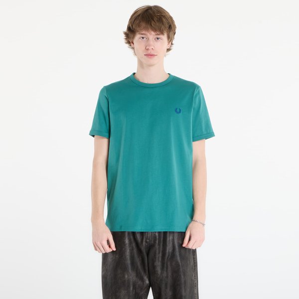 Tričko FRED PERRY Ringer T-Shirt Deep Mint S