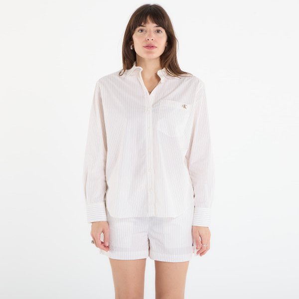 Košile Calvin Klein Jeans Yarndye Cotton Poplin Relaxed Shirt Calico Three Color Refined Stripe L