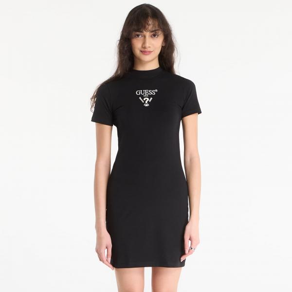 Šaty GUESS Colette Jersey Dress Black/ Salt Multi S
