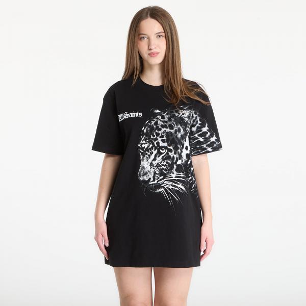 Šaty AllSaints Zaya Tee Dress Black L