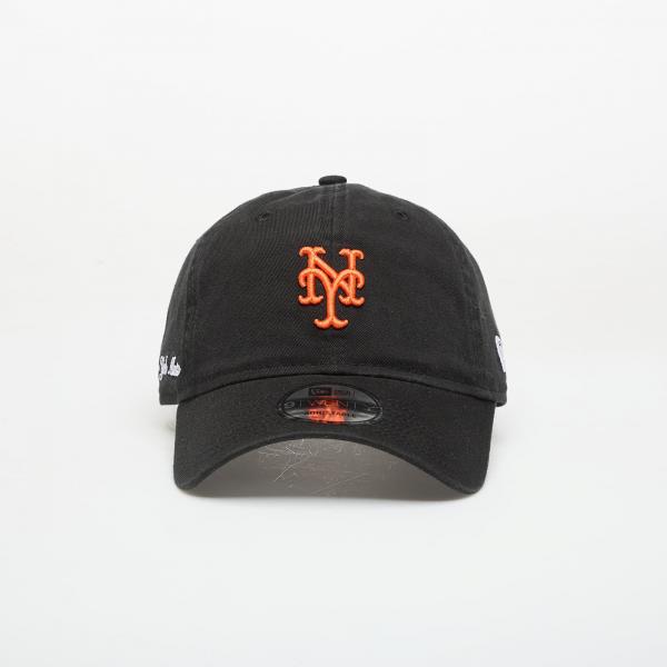 Kšiltovka New Era 9TWENTY MLB Washed Script New York Mets Black Universal