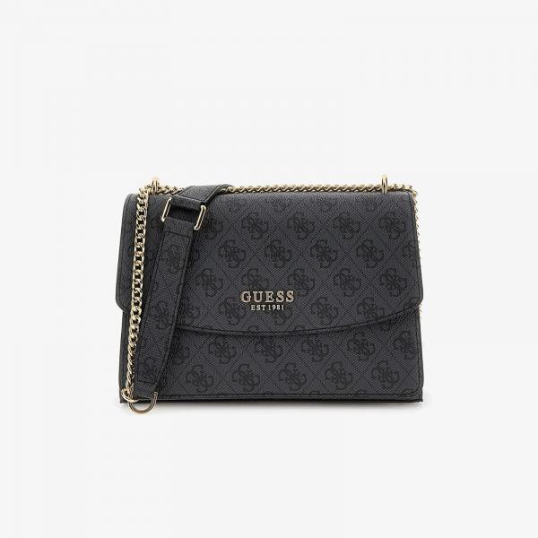 Kabelka GUESS Calista Convertible Cross Body Flap Coal Logo Universal