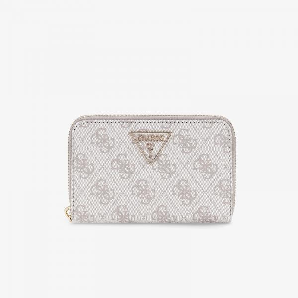 Peněženka GUESS Laurel II Slg Med Zip Around Dark Taupe Logo Universal