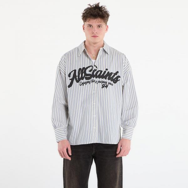 Košile AllSaints Adrianne Shirt Blue/ White 12