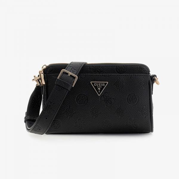 Kabelka GUESS Cresidia II Mini Cross Body Top Zip Black Logo Universal