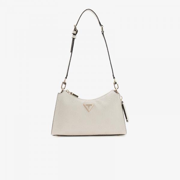 Kabelka GUESS Cresidia II Top Zip Shoulder Bag Off White Logo Universal