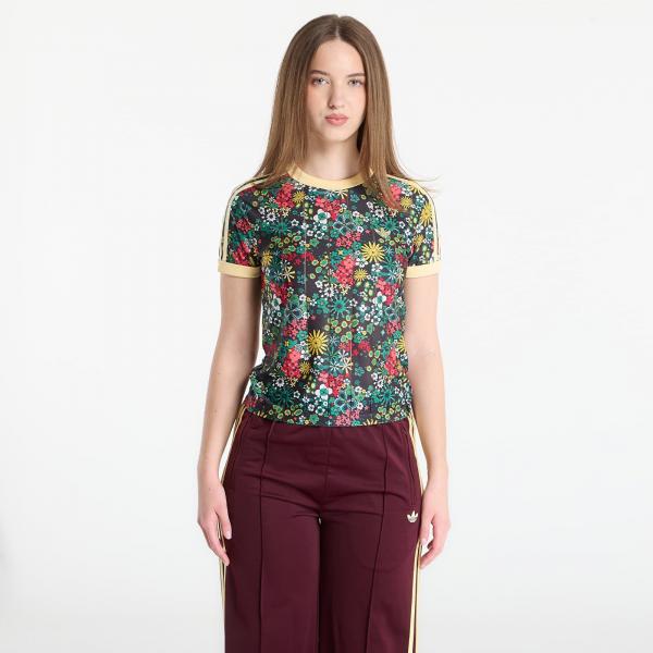 Tričko adidas X Liberty London 3 Stripes T-Shirt Black/ Bold Green/ Collegiate Green- Eqt Yellow XS