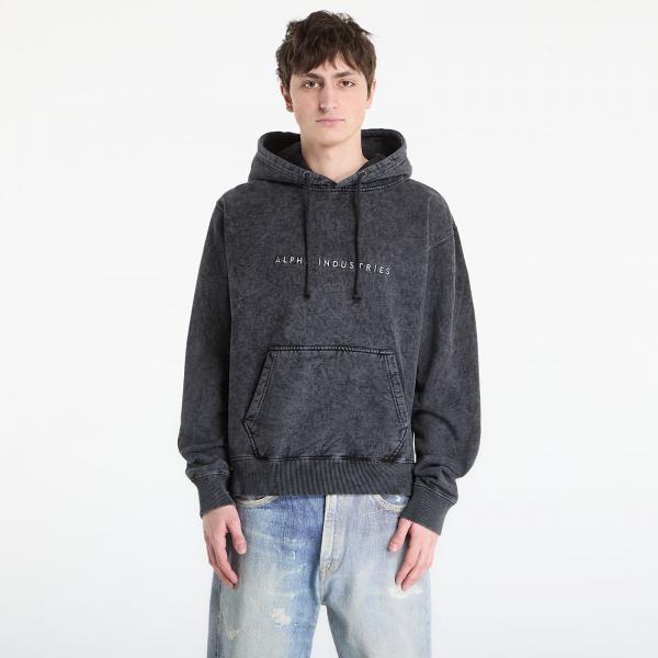 Mikina Alpha Industries Acid Logo Hoodie Black M