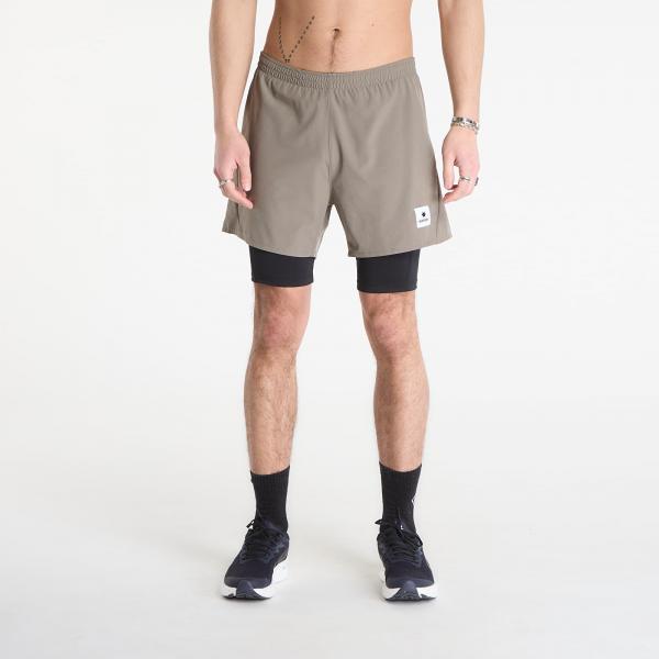 Šortky SAYSKY Pace 2 in 1 Shorts 5'' Taupe XL