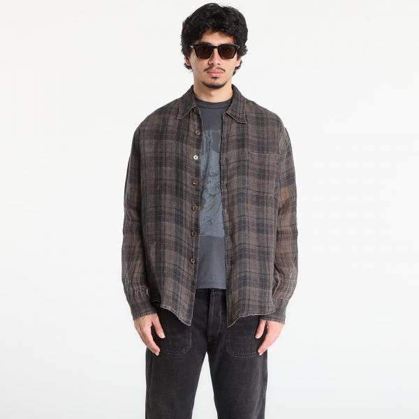 Košile OUR LEGACY Above Shirt Penumbra Check Sheercoat Linen 48