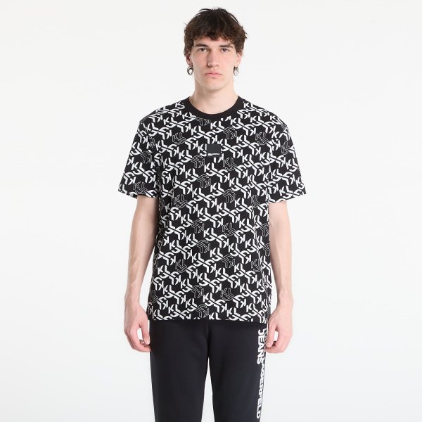 Tričko Karl Lagerfeld Jeans Reg Ss Monogram Aop Tee Outline Monogram Aop Black L