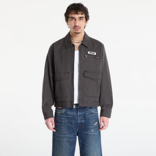 Bunda OBEY Walter Work Jacket Black Faded Wash L