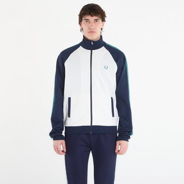 Mikina FRED PERRY Contrast Sleeve Track Jacket Snow White S