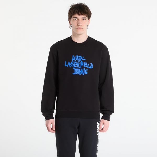 Mikina Karl Lagerfeld Jeans Reg Graffiti Sweat Black S