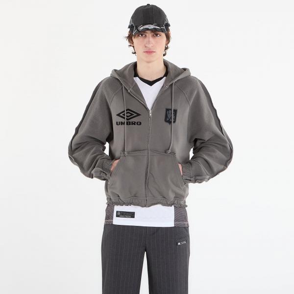 Mikina Umbro by SlamJam Royal Arms Zip Masked Hoodie Smock Grey M