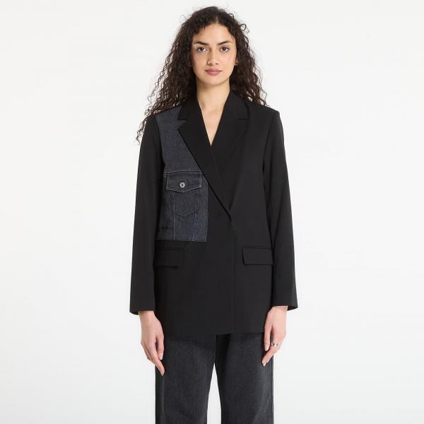 Kabát Karl Lagerfeld Jeans Mixed Denim Blazer Washed Black/ Black XS