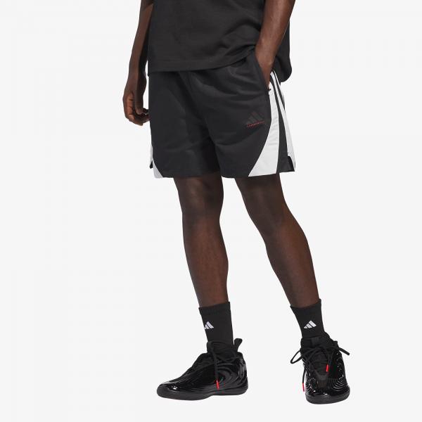Šortky adidas Basketball Woven Shorts Black/ Pure Ruby M