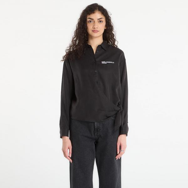 Top Karl Lagerfeld Jeans Tied Blouse Black XS