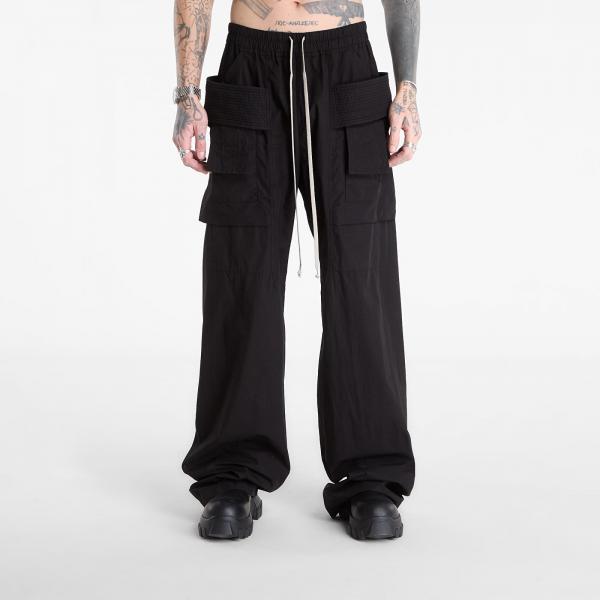 Kalhoty Rick Owens DRKSHDW Creatch Wide Cargo Drawstring Pants Black XL