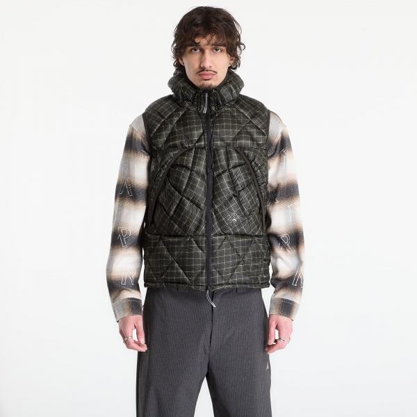 Vesta ROA Nuna 600 Fill Power Printed Check Hooded Down Vest Anthracite S