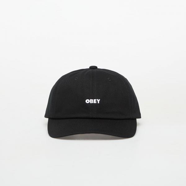 Kšiltovka OBEY Bold Curve 6 Panel Strabk Black Universal
