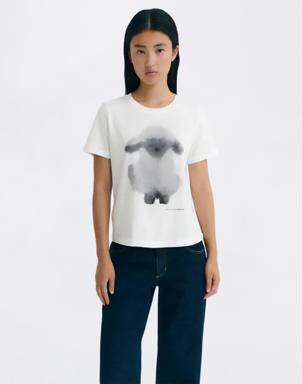 Tričko Thinking MU Cloud Sheep Ida Tee WHITE