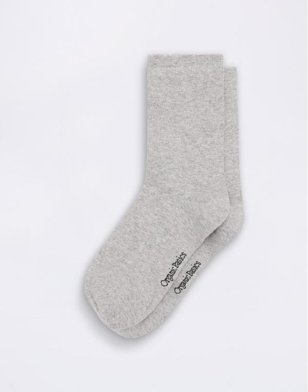Organic Basics Core Crew Socks 2-pack Grey 35-38