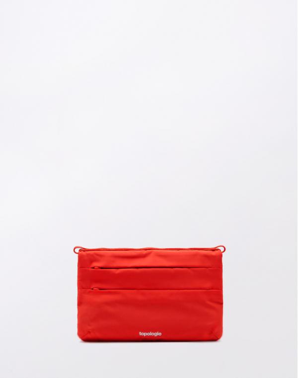 Topologie Flat Sacoche Small Red Tech Sateen