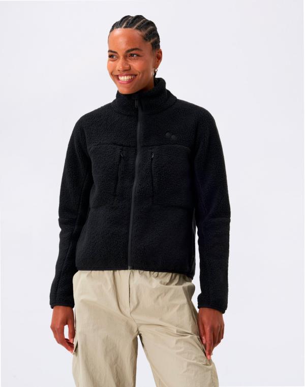 pinqponq Fleece Jacket Women Peat Black XS