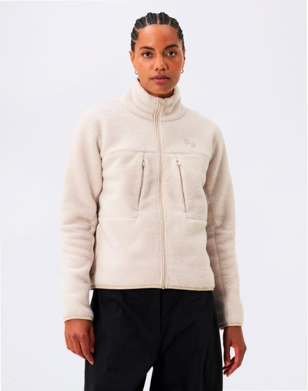 pinqponq Fleece Jacket Women Cliff Beige L